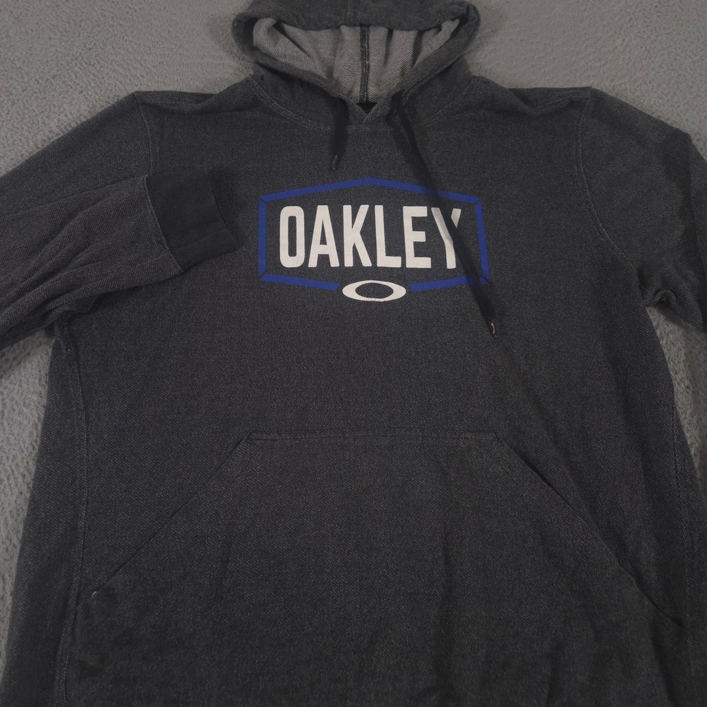 Oakley Hoodie Mens XXL Gray Mad Scientist Pullover Logo Graphic Cotton Blend
